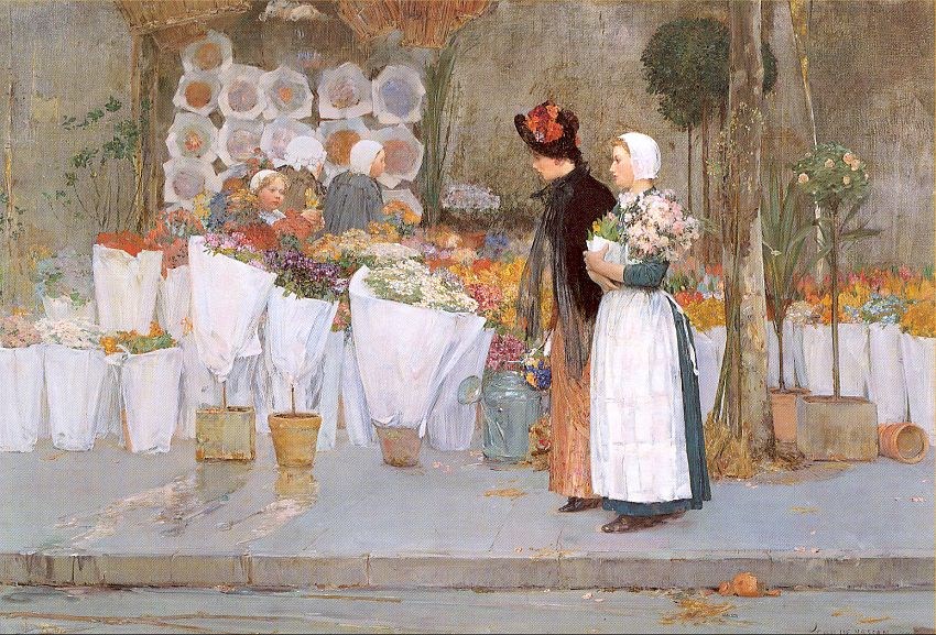 childe hassam At the Florist